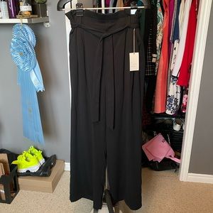 Wide leg tie waist pants